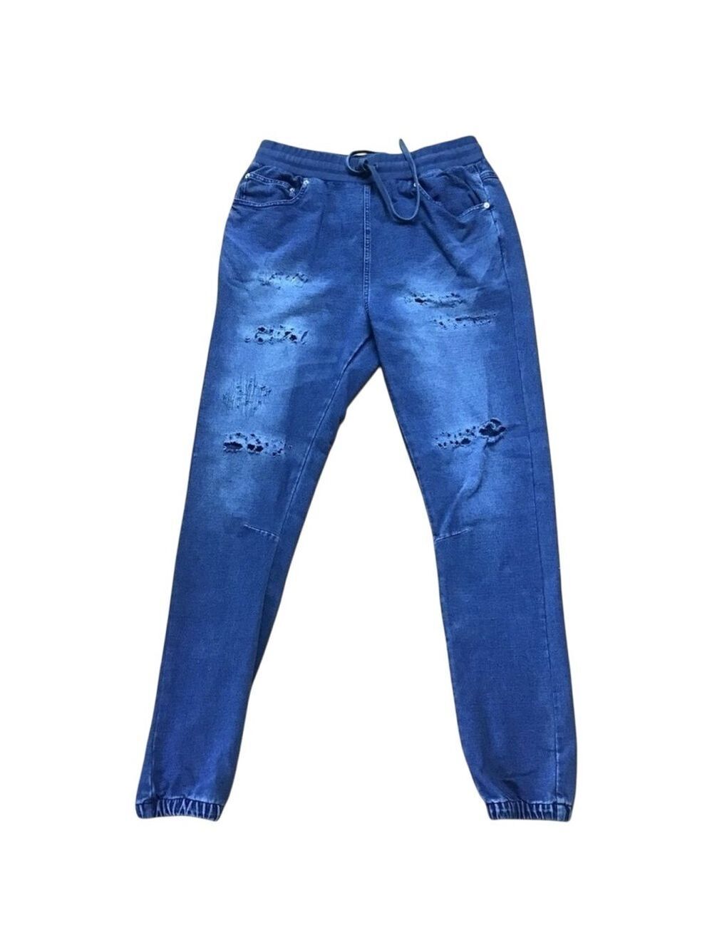 CROOKS & Castel trouser pants baggy skater jeans distressed denim jogging pants